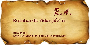 Reinhardt Adorján névjegykártya